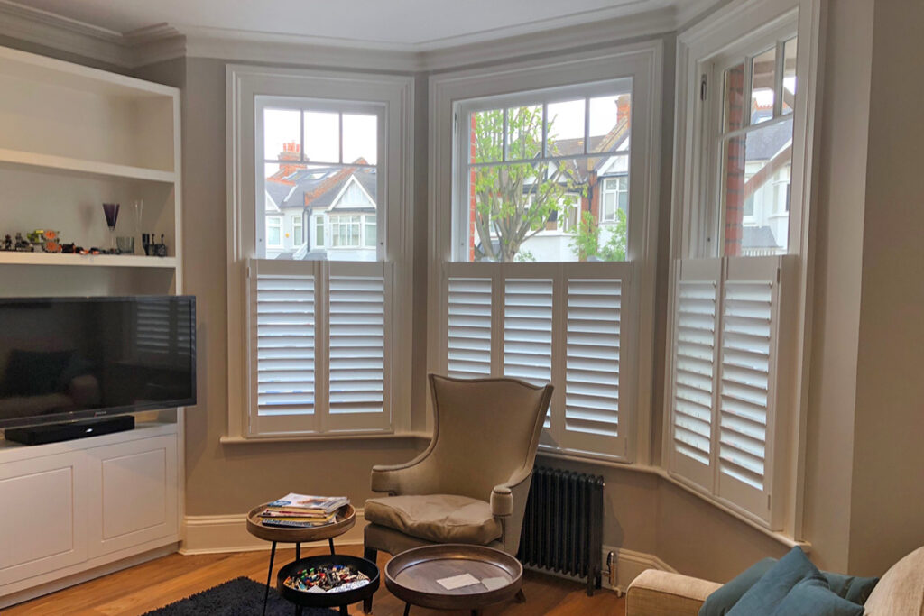 Bay window shutters in Cambridgeshire